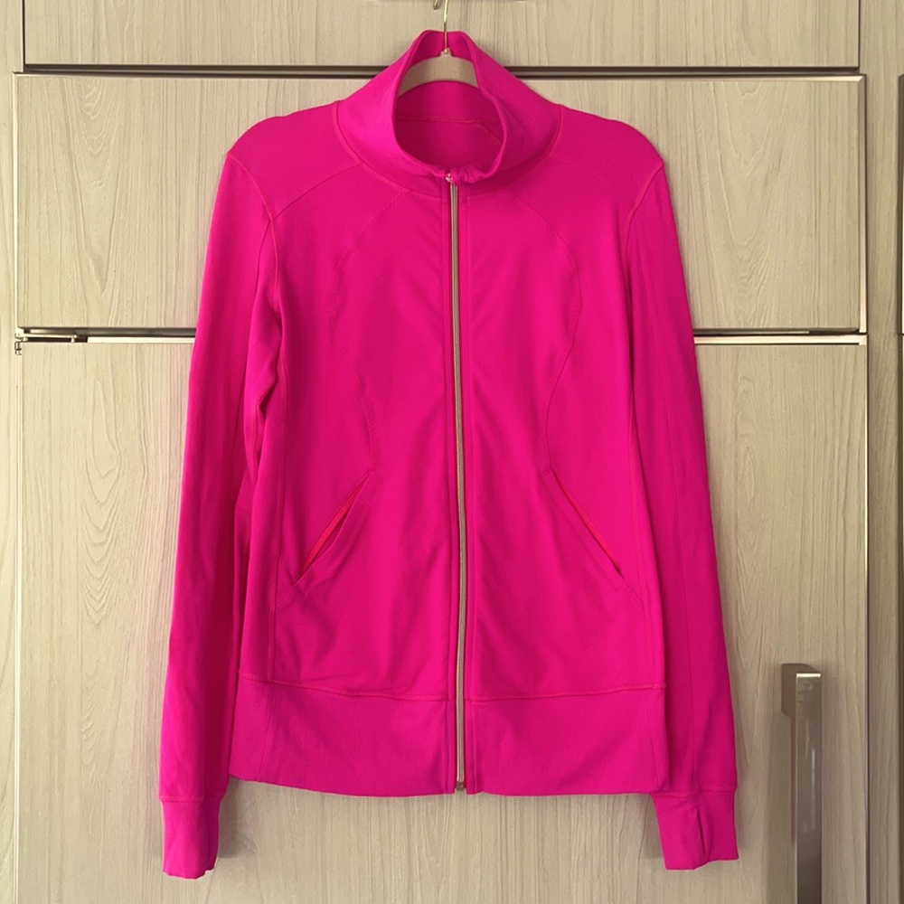 Lulu lemon neon pink zip up jacket
